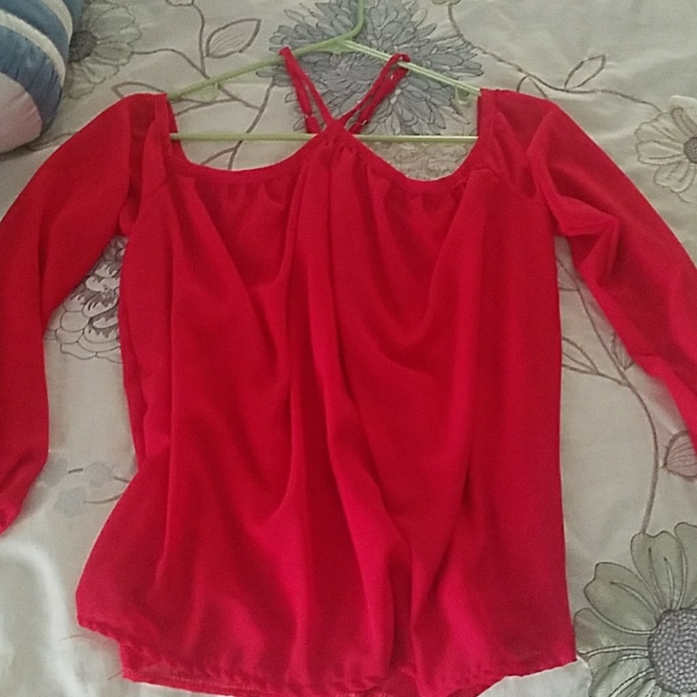 Woman's cold shoulder blouse